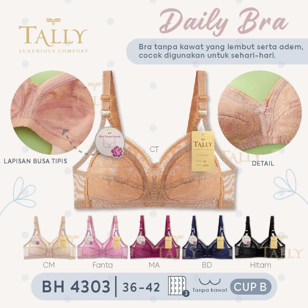 YANTI98 - H BRA TALLY 4304 พร้อมลวดโฟม THIN พร้อมลูกไม้ - Tally 4304 ชุดชั้นในสตรี Lace Thin Foam Cu