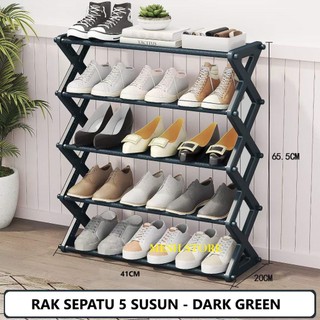 Rak Sepatu 5 Susun Tingkat / Tempat Penyimpanan Sepatu & Sandal / Rak Serbaguna 5 Susun Tingkat