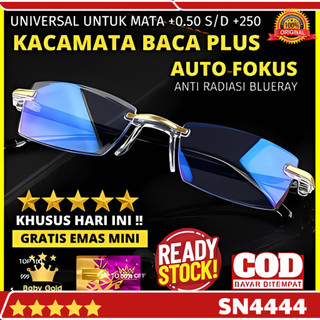 Kacamata Baca Plus Super Auto Fokus Anti Radiasi Blueray Kaca Mata Wanita Pria
