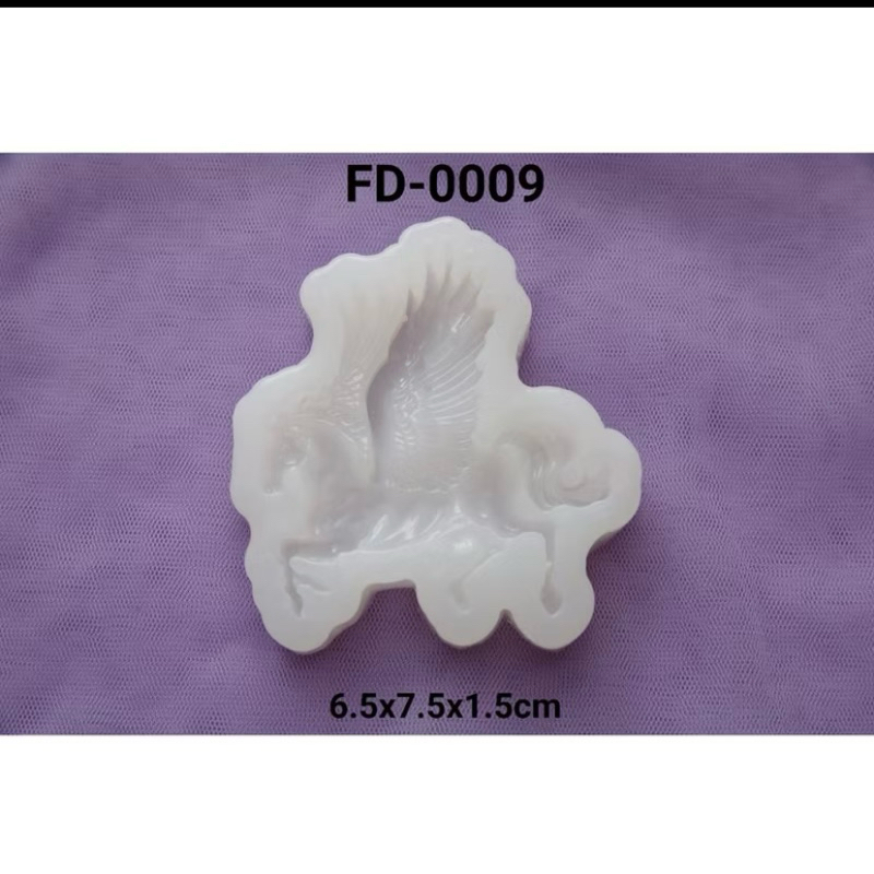 FD9 - Flying horse gumpaste พุดดิ้งช็อกโกแลตฟองดองแม่พิมพ์ซิลิโคน