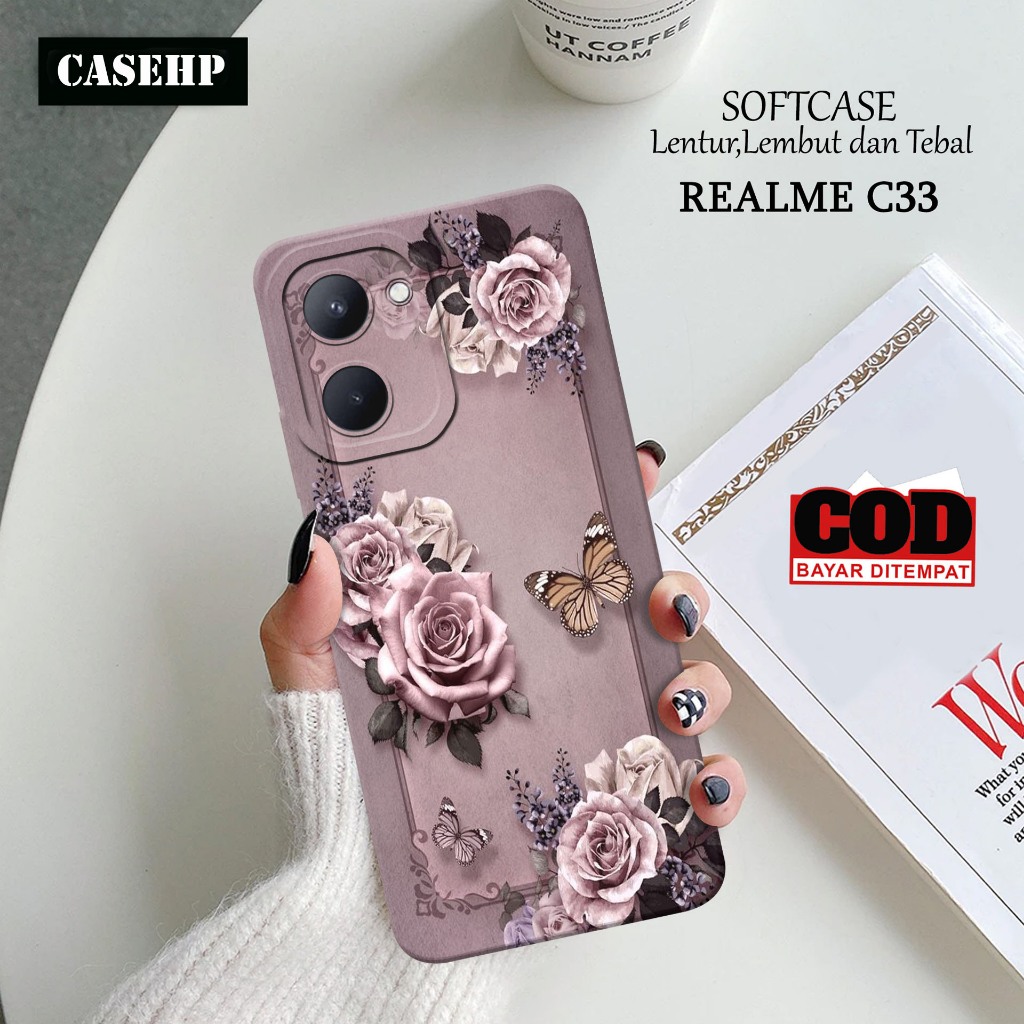 เคส HP REALME C33 - Casehp - เคส REALME C33 - เคสดอกไม้ - ผิวโทรศัพท์มือถือ - REALME C33 Silicone - 