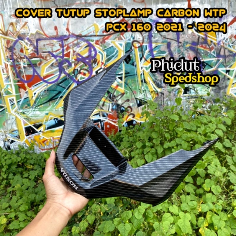 Pcx 160 2021 - 2024 Carbon Wtp Stop Lamp Cover วัสดุเดิม