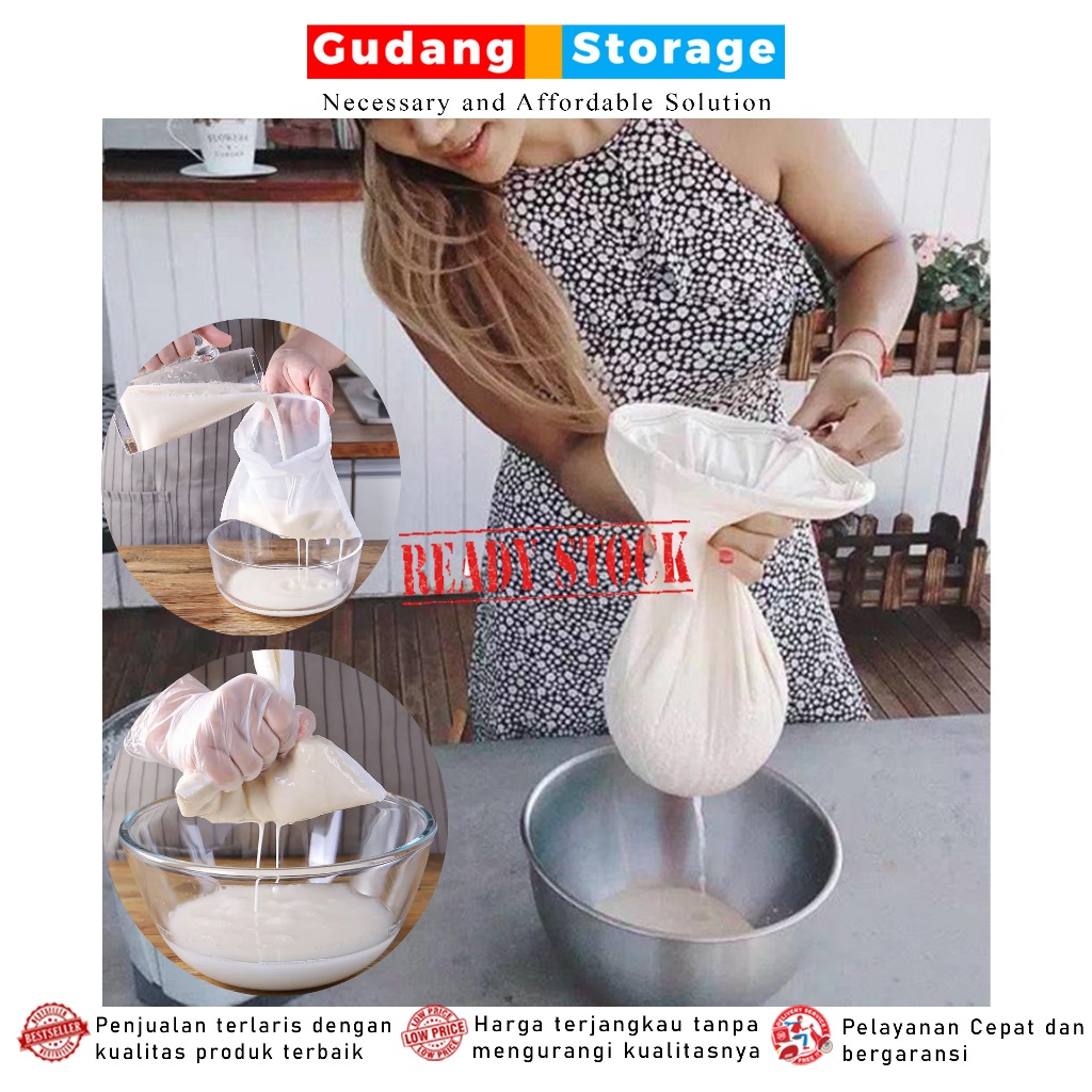 SOY MILK FILTER CLOTH นํากลับมาใช้ใหม่ตาข่ายไนลอนผ้ากรองนมถั่วเหลืองทุกขนาด