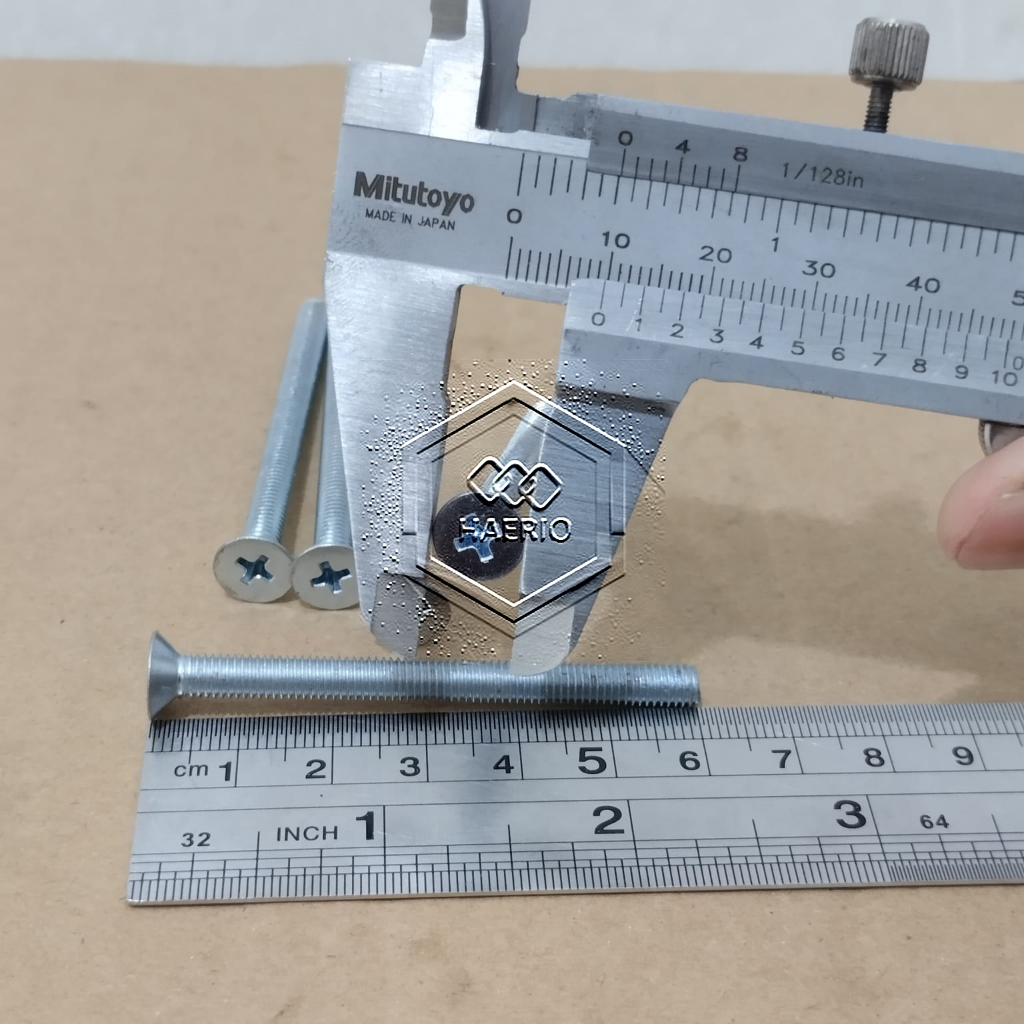 JF M5X60 FLAT HEAD SCREW M5 X 60 LENGTH 6CM 6 CM BAUD 8 5X60 5 X 60 MM 60MM 60MM SCREWDRIVER PLUS WH