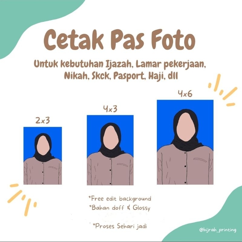 พิมพ์ภาพขนาด 2x3cm, 3x4cm, 4x6cm