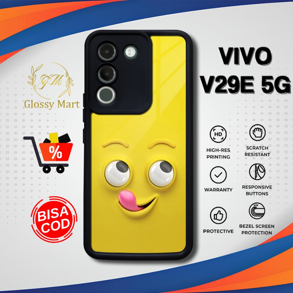 เคส Vivo V29E 5G ล่าสุด Emoji เคส V29E 5G Softcase Hardcase Glossy Kesing Mart88