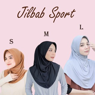 ฮิญาบสําเร็จรูป Hijab Sport Jersey Premium Volleyball Basket…