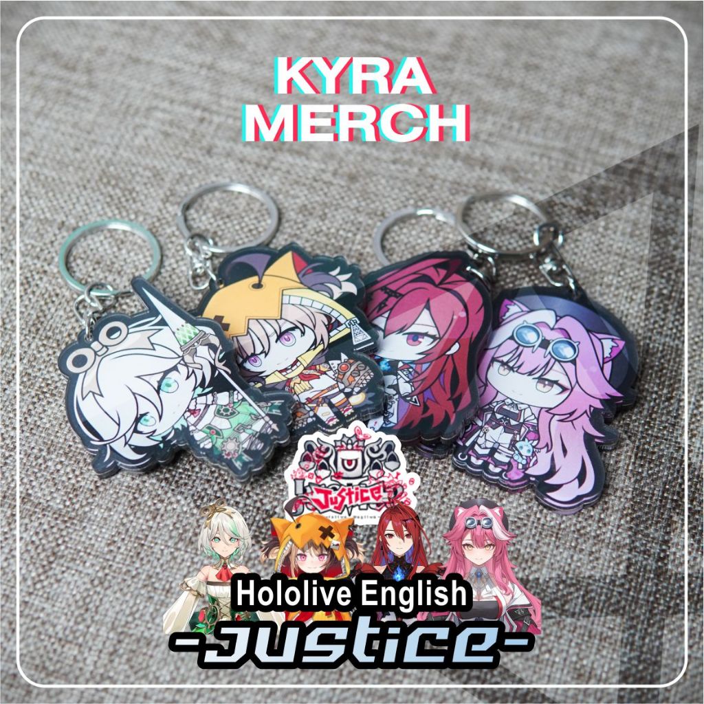 พวงกุญแจ Hololive English [Justice] | ตัวแทนจําหน่าย Fanmerch Anime Kyramerch
