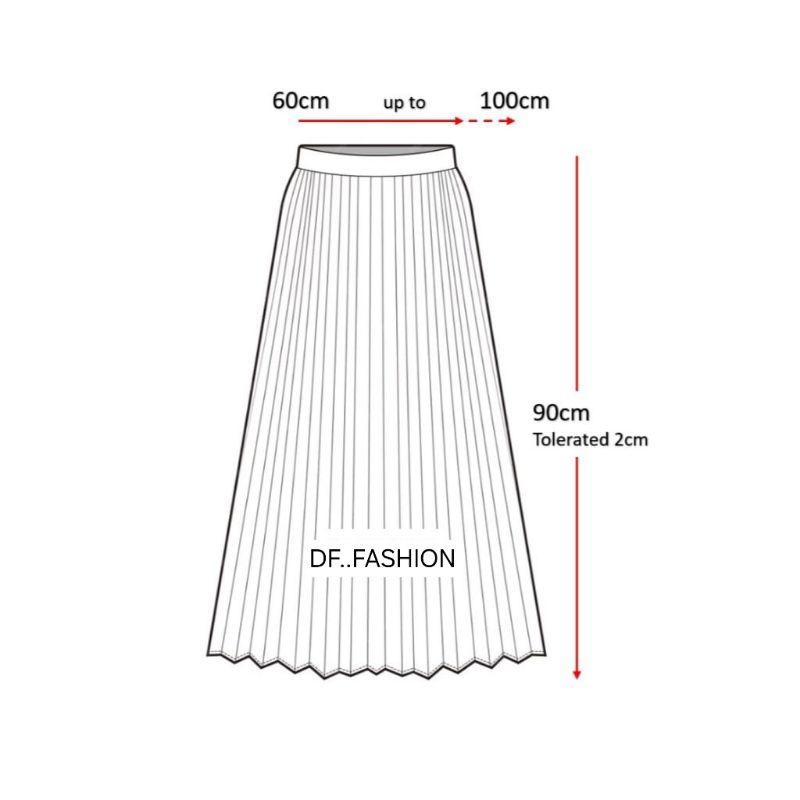 กระโปรงพลีท Ayu / กระโปรงพลีทพรีเมียม / กระโปรงพลีทยาว / ลําลองทางการ - รูปที่ 7