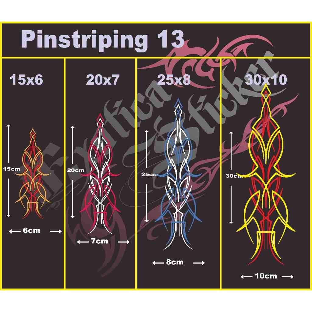 สติ๊กเกอร์ตัดมอเตอร์ตัว Pinstriping 12 liss