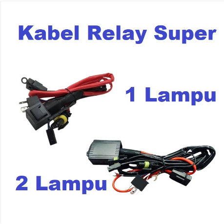 Super Relay Cable HID Projector Bilined Projector LED Car Motorcycle H4 1 โคมไฟและ 2 ไฟ