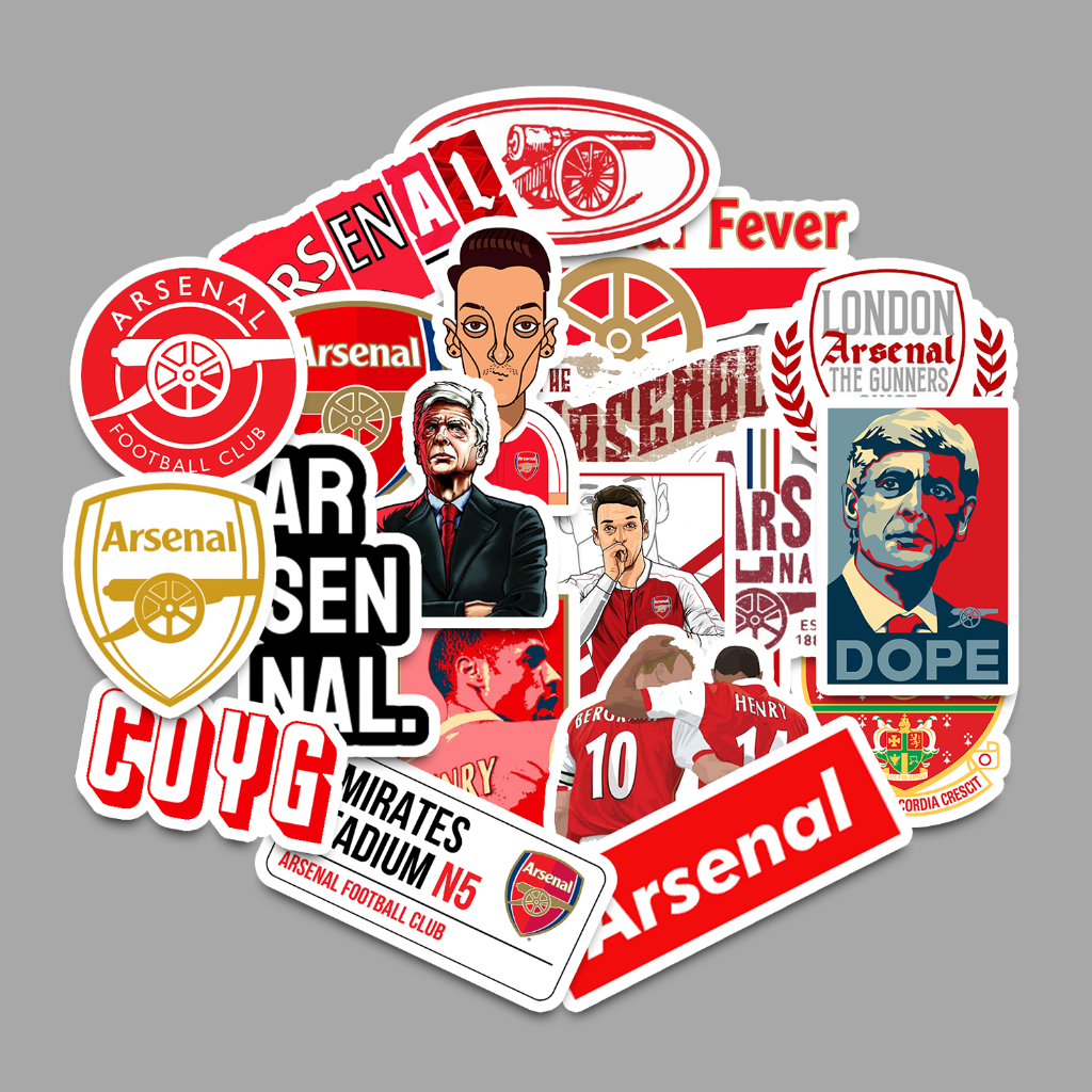 สติ๊กเกอร์แพ็ค - ARSENAL FC | SUITcase STICKER TUMBLER STICKER หมวกกันน็อค สติ๊กเกอร์แล็ปท็อป