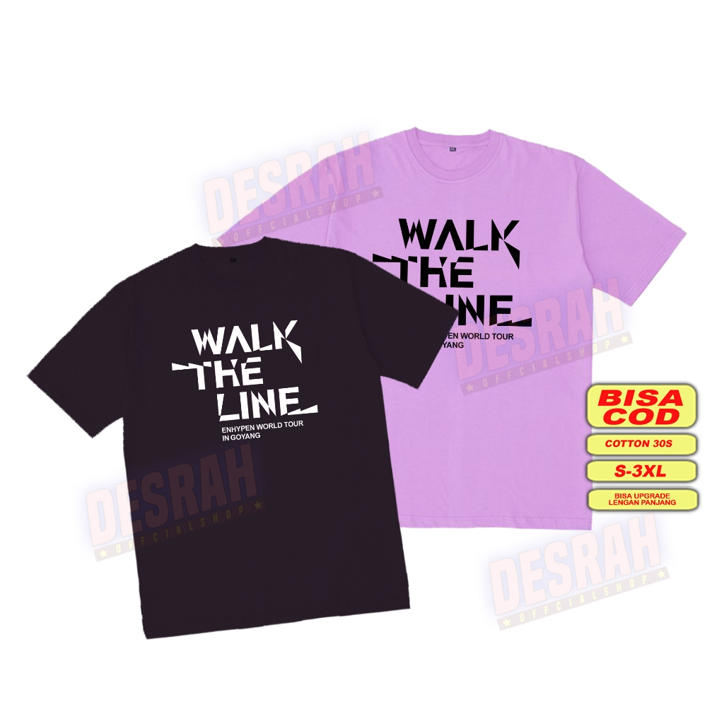 เสื้อยืดเกาหลี enyphen world ทัวร์ใน goyang WALK THE LINE โลโก้ bessar