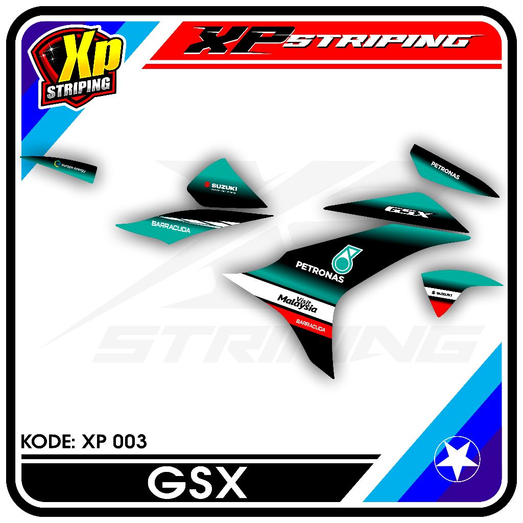 Striping GSX 150 R - สติ๊กเกอร์ Striping Suzuki GSX 150 R Design Racing XP.03