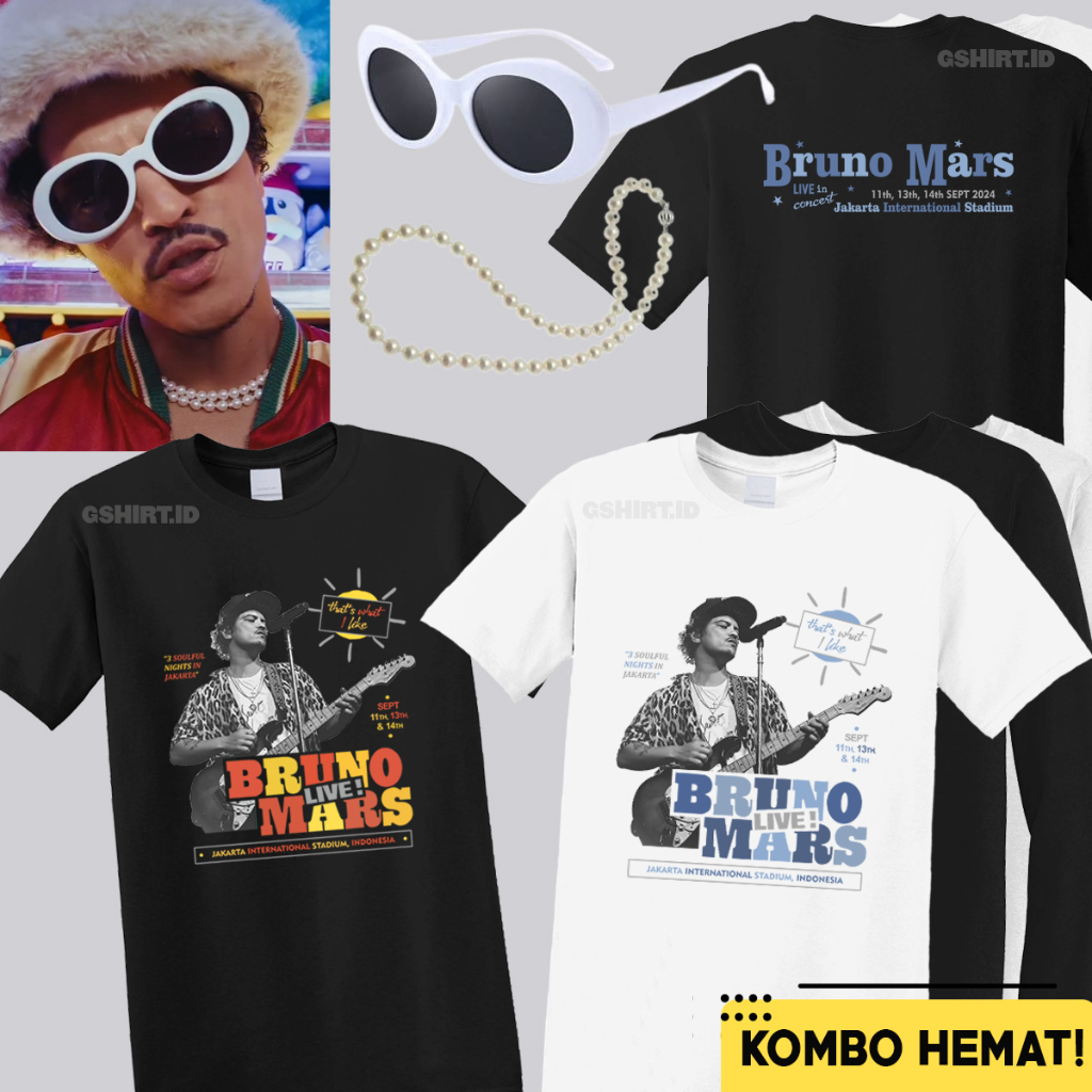 [PREMIUM] เสื้อยืด Bruno Mars Jkt Concert - Bruno Mars T Shirt Saving Combo