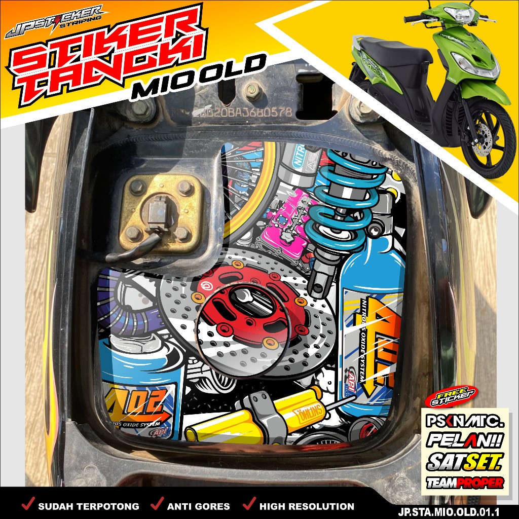 MIO SPORTY MIO SMILE สติ๊กเกอร์ติดถังน้ํามัน Mio Anti-Fade Tank Sticker สติ๊กเกอร์กันรอย 02
