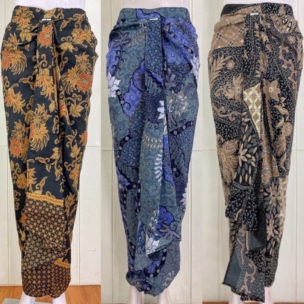 เอวยางยืดพร้อมสต็อก INSTANT WOLTED skirts / กระโปรงระบายผ้าบาติก / ก้น kebaya / กระโปรง kebaya