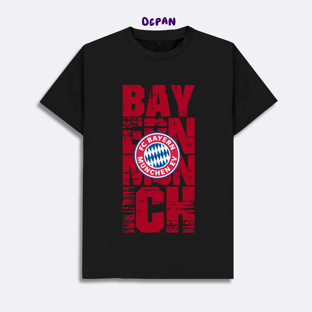 KATUN Bayern Munich Football T-Shirt Mens Distro Fans Bayer Munich 24s Cotton T-Shirt