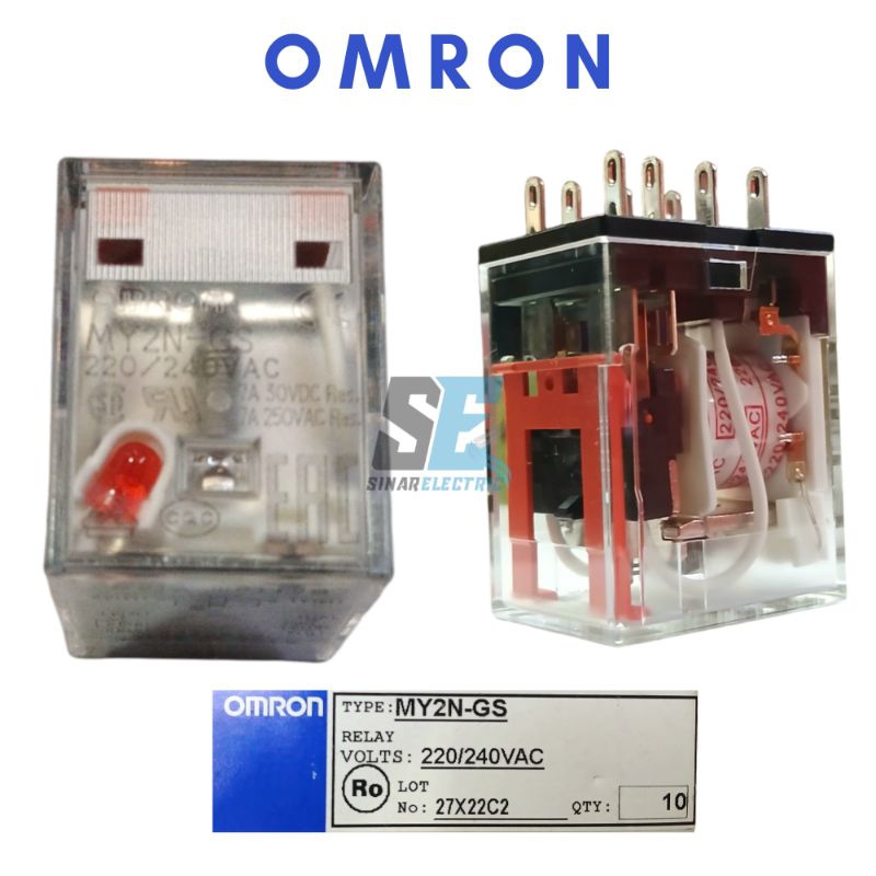 รีเลย์ Omron MY2N-GS MY4N-GS MY4-GS 220-240VAC