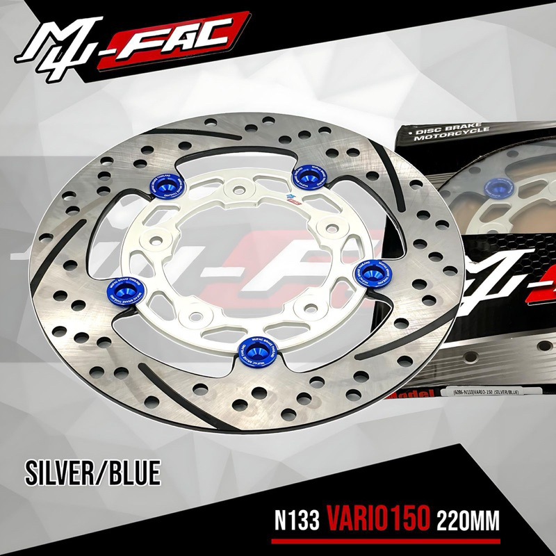 แผ่นดิสก์เบรคด้านหน้า VARIO 125/150 ใหม่ MUFAC เบรคแผ่นดิสก์ 5 HOLES 220 มม. - รูปที่ 3