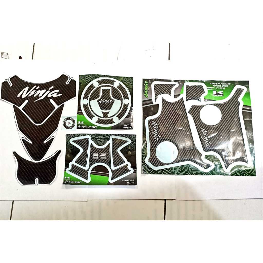 สติ๊กเกอร์นูนกรอบนินจา 250 fi เก่าและคาร์บูเรเตอร์สามเหลี่ยมถังสัญลักษณ์ kawasaki ninja key