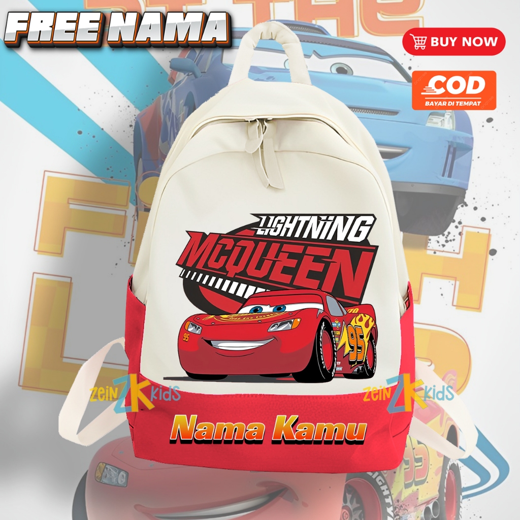 Lightning Mcqueen กระเป๋าเป้อนุบาล / กระเป๋าเป้อนุบาล Lightning Mcqueen