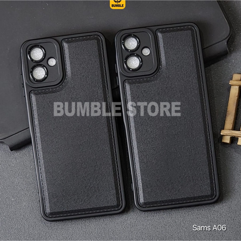 Bumble - เคส Samsung A06 4G Leather Pro Black Softcase Samsung A06 4G