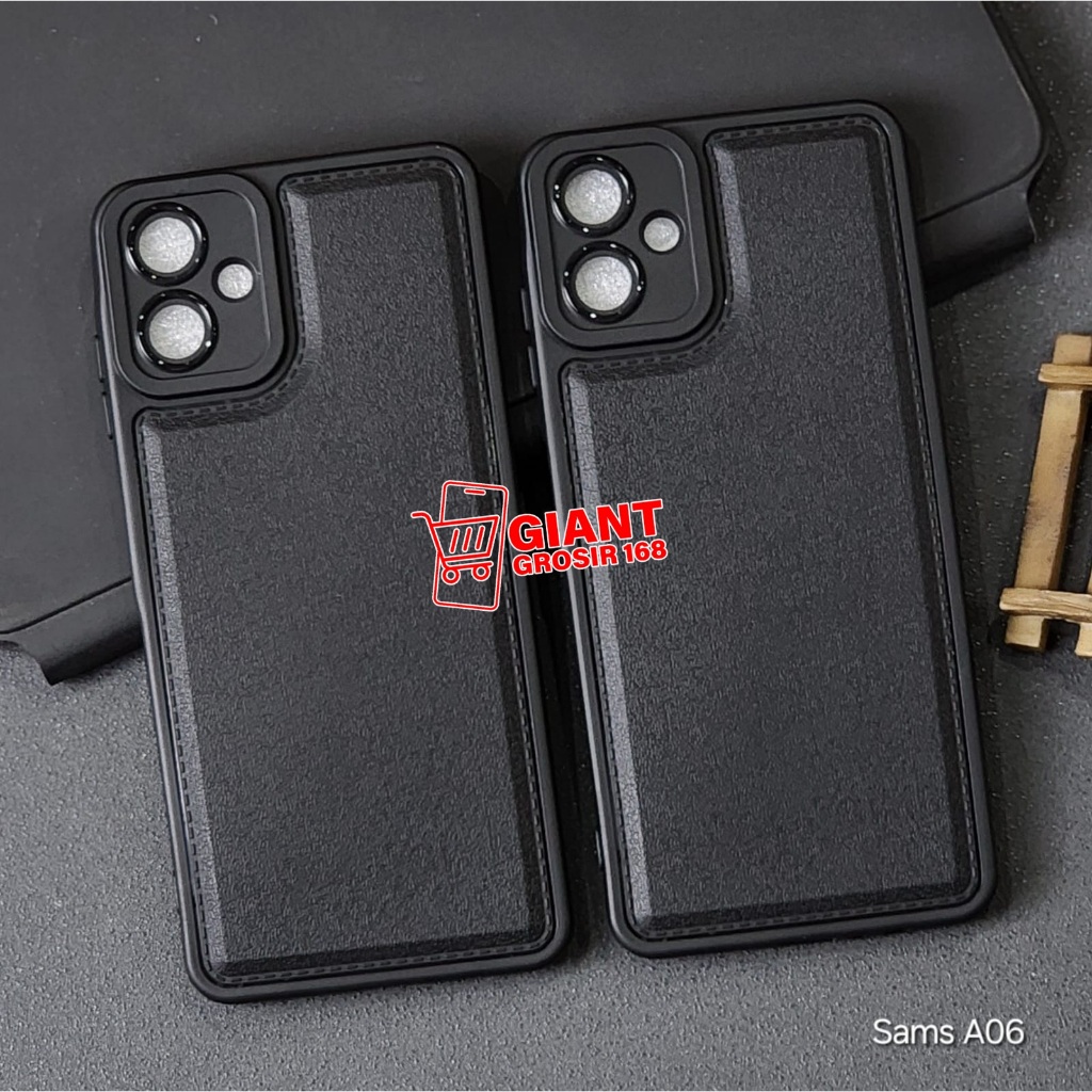 CASE SAMSUNG A06 4G SAMSUNG A06 5G LEATHER PRO CAMERA BLACK SOFTCASE SAMSUNG A06 4G SAMSUNG A06 5G
