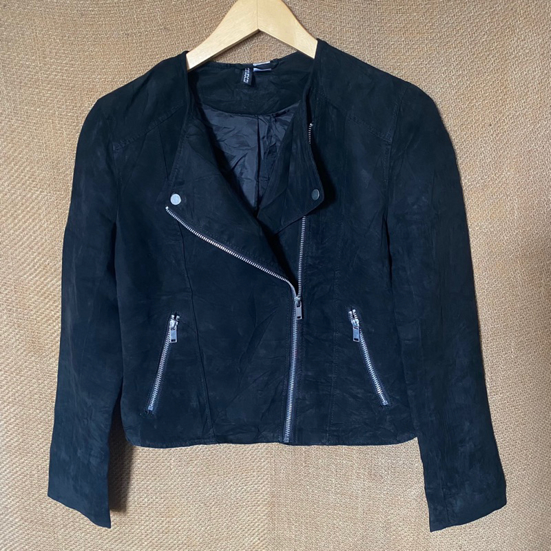H&M Suede Biker Jacket ผู้หญิง
