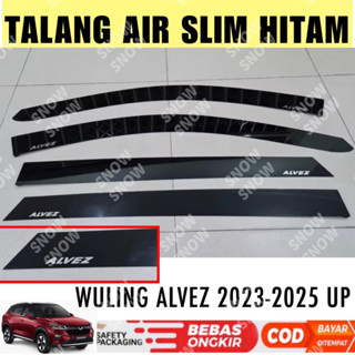 ที่บังแดดด้านข้าง แบบบาง สีดํา สําหรับ Wuling Alvez Gutter 2023 2024 2025