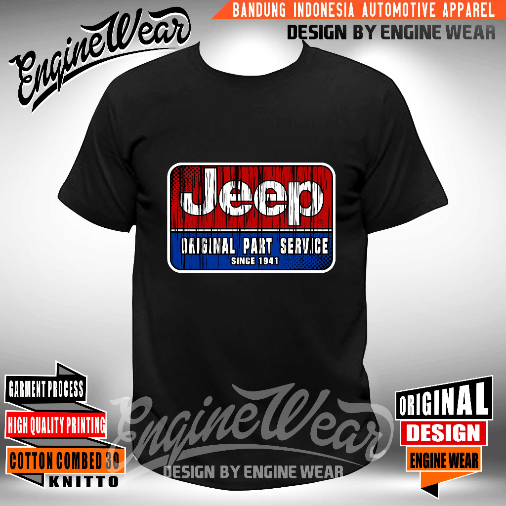 Jeep เสื้อยืดรถเสื้อยืด Offroad เสื้อผ้า 4x4 4WD ขับเคลื่อนสี่ล้อ wrangler willys CJ7 rubicon ยานยนต์ svc - enginewear