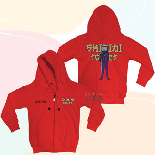 (ฟรีชื่อ) เสื้อฮู้ดดี้ มีซิป ลายตัวละคร skibidi ห้องน้ํา "TV MAN" พรีเมี่ยม แบบหนา สําหรับเด็ก