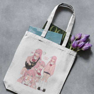 กระเป๋าโท้ท ผ้าแคนวาส ลายการ์ตูนอนิเมะ bocchi the rock tote bag bocchi the rock Totebag สําหรับของที่ระลึก ของที่ระลึก 15 ชิ้น