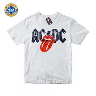 (ฟรีชื่อ) เสื้อยืดผ้าฝ้าย UNISEX ACDC แรงดันสูง สําหรับเด็ก