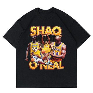 เสื้อยืด พิมพ์ลาย Shaq O NEAL | เสื้อยืด พิมพ์ลายปะเก็น สีดํา | เสื้อผ้าผู้ชาย และผู้หญิง | เสื้อยืด