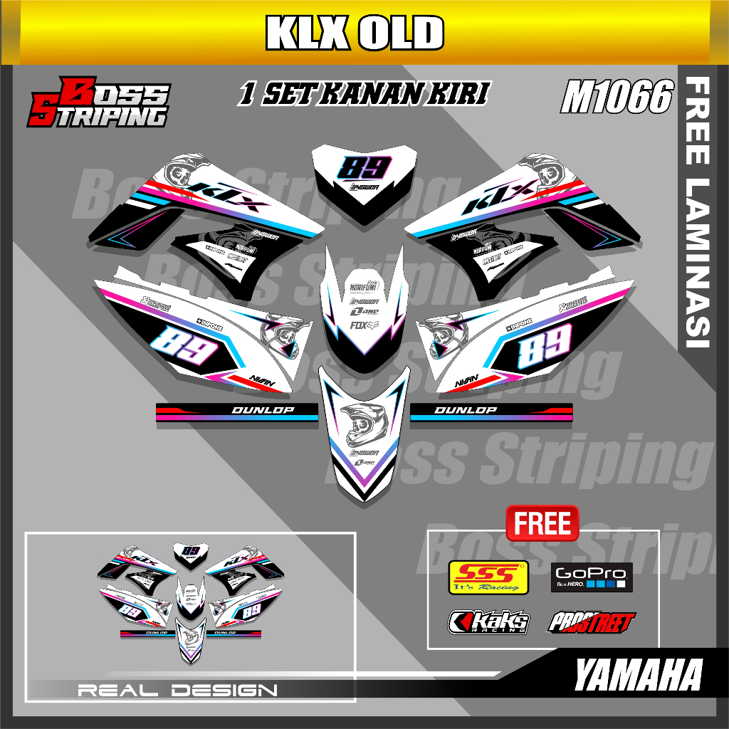 Striping Decal Klx S Klx L Klx Lama Klx Old Motorcycle Sticker Klx 150 S Semi Full body รหัส M1066