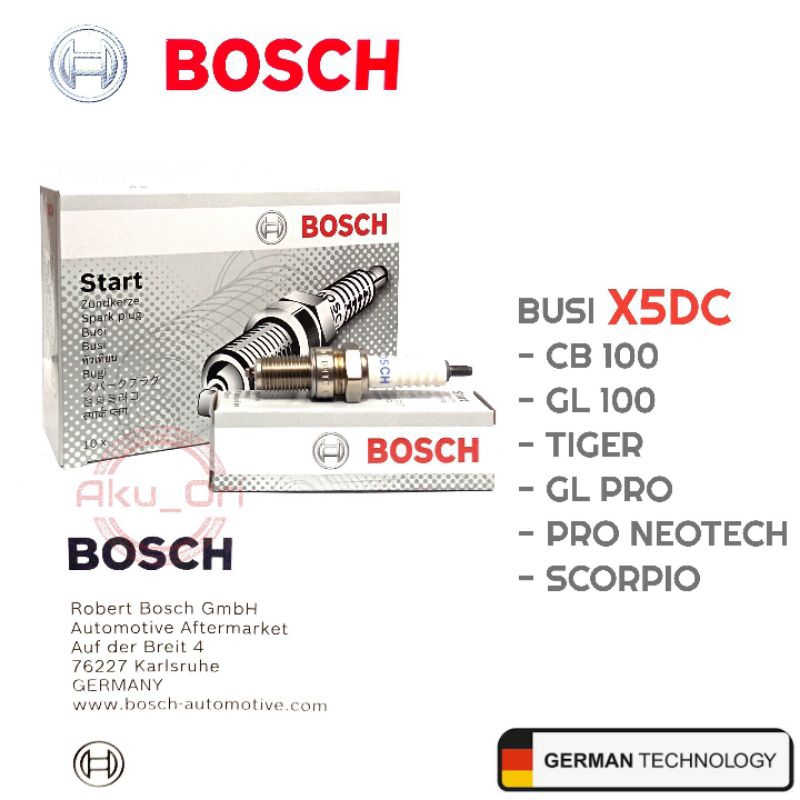 10 ชิ้น BOSCH X5DC (D8EA) SPARK PLUG สําหรับ cb เก่า 100 GL 100 เสือ GL Pro mega Pro รถมอเตอร์ไซด์