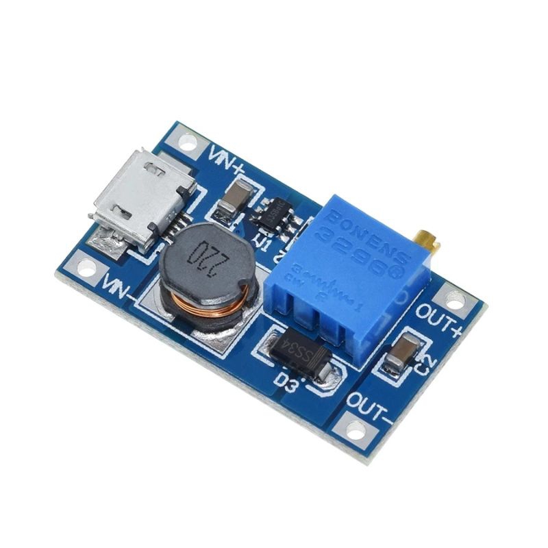 MT3608 Micro USB Step Up โมดูล DC เป็น DC แบบปรับได้ Micro USB MT3608