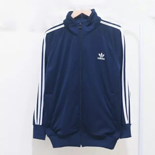 Adidas เสื้อแจ็กเก็ต มีซิป พรีเมี่ยม พรีเมี่ยม สีขาว สําหรับผู้ชาย ผู้หญิง ไซซ์ M L XL XXL