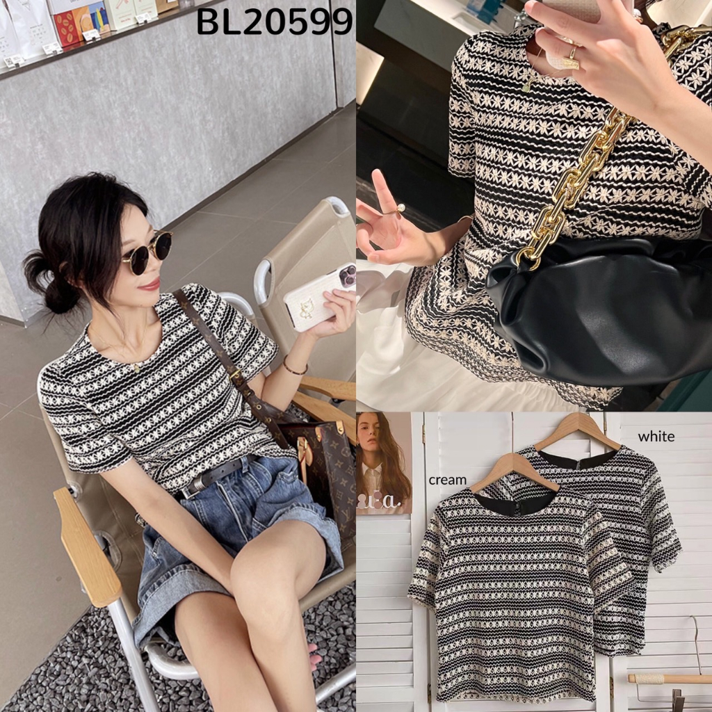 BL20599 เสื้อลูกไม้ Marnie Thread
