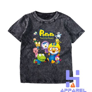 เสื้อยืด พิมพ์ลาย Pororo THE LITTLE PENGUIN WASHED สําหรับเด็ก