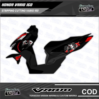 เรียบง่าย STRIPPING HONDA VARIO 160 NEZUKO DEMON MODE DEMON SLAYER มี Been Cut, Just Paste It