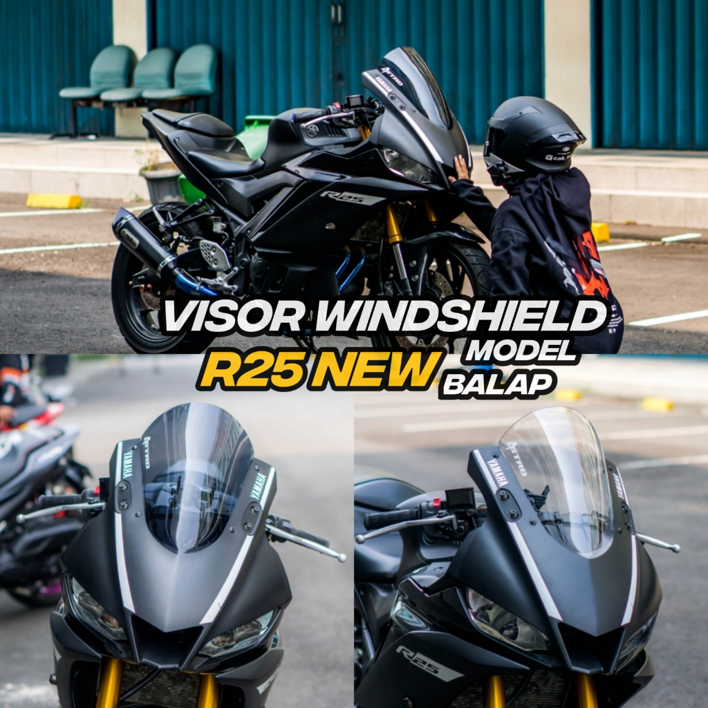 กระบังหน้า WINDSHIELD NEW YAMAHA R25 RACING MODEL