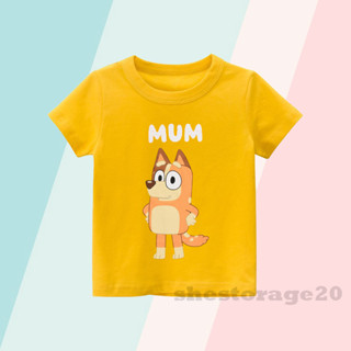 เสื้อยืด ลาย Mum DAD สีฟ้า สําหรับผู้ใหญ่