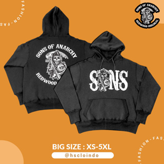 เสื้อแจ็กเก็ตลําลอง มีฮู้ด ผ้าฟลีซ ลาย Samcro MC ขนาดใหญ่ ไซซ์ XS S M L XL XXL 3XL 4XL 5XL สําหรับผู้ชาย และผู้หญิง