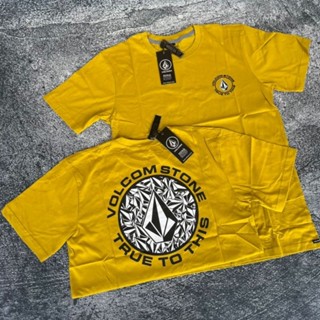 เสื้อยืดพรีเมี่ยม พิมพ์ลาย Volcom True to this new Yellow Mirror