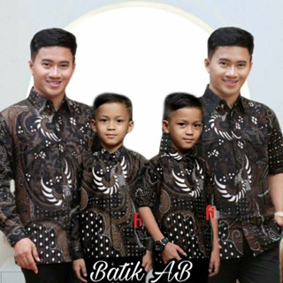 เสื้อเชิ้ต ผ้าบาติก พิมพ์ลาย Father And Son COUPLE แฟชั่นล่าสุด สําหรับผู้หญิง