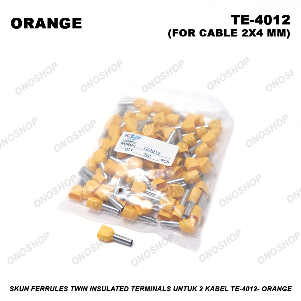 Skun Ferrules เทอร์มินัลฉนวนคู่สําหรับ 2 สาย FORT TE-4012