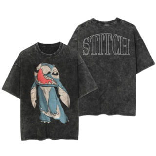 เสื้อยืดแขนสั้น ผ้าฝ้าย ลาย Stitch Stitch ld 110 ขนาดใหญ่ สําหรับผู้ชาย และผู้หญิง