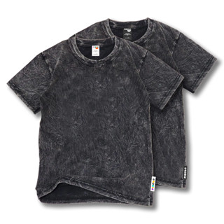 Washed เสื้อยืด ผ้าฝ้าย เรียบง่าย สําหรับเด็ก 24s
